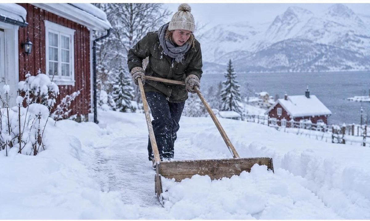 Skjutande snöredskap
