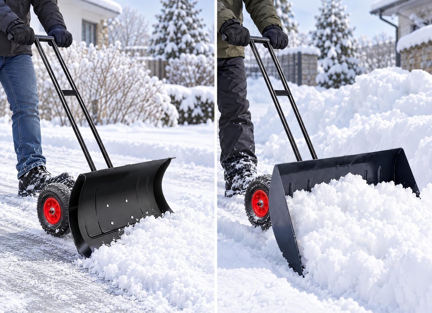 Låg kant för nysnö och hög kant för djup snö